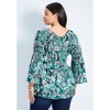Avenue Women's Plus Size Fairview Keyhole Pleat Blouse - 3 of 4