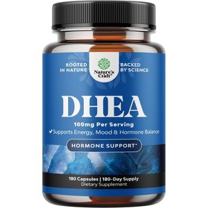 DHEA 100mg for Men and Women, High Strength Vegan Supplement for Enhanced Energy and Balanced Hormone, Nature's Craft, 180ct - 1 of 4