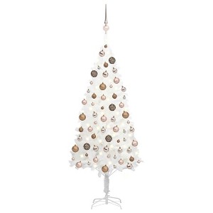 vidaXL Artificial Pre-lit Christmas Tree with Ball Set White 47.2" - 1 of 4