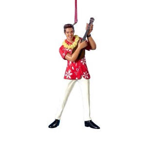 Kurt Adler Plastic Ornament for Christmas Tree, Hawaii Elvis with Ukulele - 1 of 1