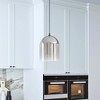 Hudson and Canal 10" Wide Pendant with Glass Shade Smoked Nickel/Ombre Smoked Chrome: UL Listed, Adjustable Height - 2 of 4