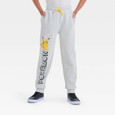 Boys' Pokemon Printed Fleece Joggers - Beige