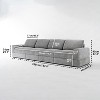 ATJafurn Corduroy Sectionals Sofa, Modern Modular Upholstered Loveseat Couch with Square Arm and Deep Seat for Living Room - 2 of 4