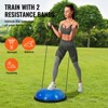 VEVOR Half Exercise Ball Trainer, 26 inch Balance Ball Trainer, 1500lbs Capacity Stability Ball, Yoga Ball with Resistance Bands & Foot Pump - 4 of 4