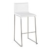 
Set of 2 Mara Upholstered Barstools Stainless Steel - Lumisource - 2 of 4
