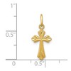 Black Bow Jewelry 14k Yellow Gold Small Fleur de Lis Cross Charm or Pendant, 9 x 20mm - 4 of 4