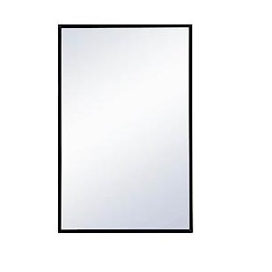 Elegant Lighting Metal frame rectangle mirror 18x28 inch in black - 1 of 4
