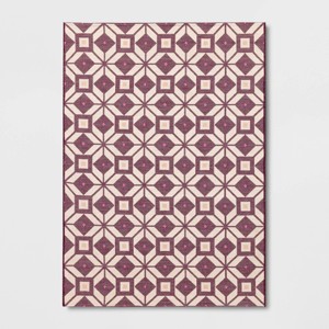 Geometric Tiles Outdoor Area Rug - Threshold™ - 1 of 4