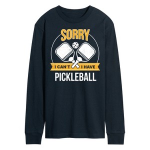 Men's - Instant Message - Sorry Can't Pickleball Long Sleeve Graphic T-Shirt - 1 of 4