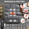 PAGED Power Lift Recliner Chair, Massage Chair with Lumbar Heating and Side Pocket, Leather Accent Chair for Bedroom, Living Room Furniture - 4 of 4