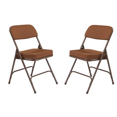 Costway Set Of 4 Folding Chairs Fabric Upholstered Padded Seat Metal ...