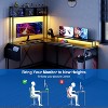 Spacious L-Shaped Gaming Desk with Customizable RGB Lights & Charging Options – Ideal for Comfort & Efficiency, Black - 4 of 4