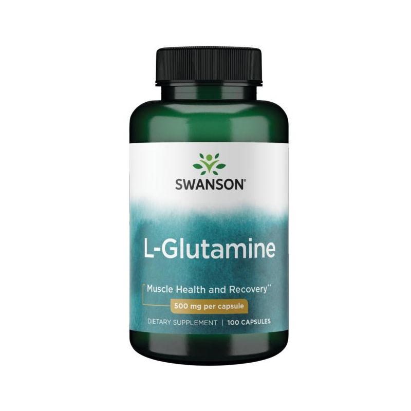 Swanson L-Glutamine 500 mg 100 Caps, 1 of 3