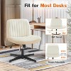 Cross legged chair, Pipersong Meditation Chair, No Wheels Armless Swivel Home Office Chair, Adjustable Wide Seat Computer Task Chair-The Pop Home - 4 of 4