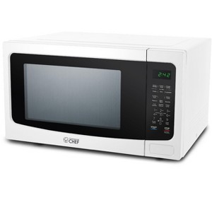 Commercial Chef 1.6 Cu. Ft. Countertop Microwave Oven, Touch Controls with Digital Display, 1100W, 13.6 Turntable, Push Button Door - 1 of 4