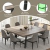 homfan Industrial Dining Table for 6-8 People, 70.87" Long Wooden Kitchen Table with Sturdy Metal Frame & Rustic Brown Finish - 2 of 4