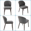 Dining Chair Set of 2,Modern Upholstered Kitchen Chairs with Ergonomic Back Support,265lbs Capacity Dining Room Chairs with Wood Legs - 2 of 4
