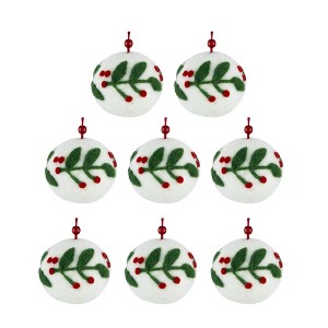 Gulches Series Silver Shatterproof Natural Iced Leaf Twig Ball Christmas Ornament - 1 of 4