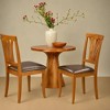 FurniFact,Elegant Wooden Dining Chairs – Faux Leather Kitchen Chairs, Set of 2 - 2 of 4