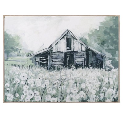 30&#34; x 40&#34; Dandelion Barn by Studio Arts Wrapped Framed Wall Art Canvas - Fine Art Canvas