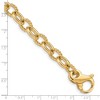 Black Bow Jewelry Men's 14k Yellow Gold, 7.5mm Fancy Cable Link Chain Bracelet, 8.5 Inch - 3 of 4
