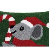 C&F Home 12" x 12" Christmas Mouse Hooked Pillow - 2 of 4