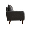 Modern Sofa Leather Couch with Wooden Legs for Living Room Office - 2 of 4