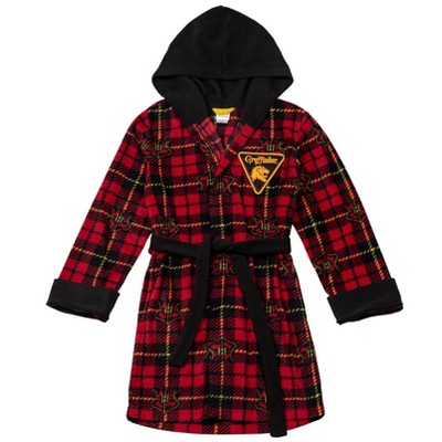 Harry Potter Gryffindor Hufflepuff Ravenclaw Slytherin Fleece Long Sleeve Pajama Sleep Robe Little Kid to Big Kid