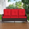 UPTIOT 3-seat Outdoor Rattan Sofa With Cushions - 4 of 4