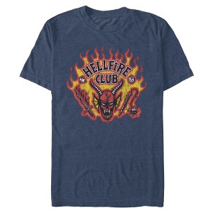 Mens Stranger Things Retro Hellfire Club Logo T Shirt - 1 of 4