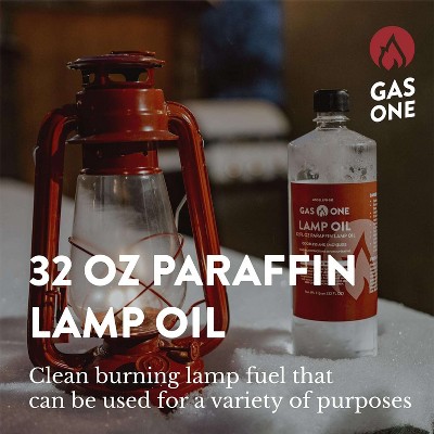 GasOne 32 oz Liquid Paraffin Lamp Oil – Multifunctional, Smokeless, Odorless Ideal for Lamps, Lanterns, Tiki Torch – Superior Seal and Safe Packaging