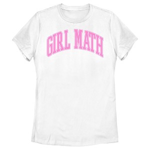 Women's Lost Gods Girl Math Pink Collegiate T-Shirt - 1 of 4