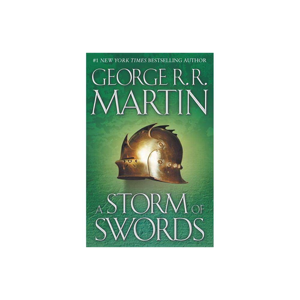 A Storm of Swords - (Song of Ice and Fire) by George R R Martin (Hardcover) About the Book The sequel to the bestselling  A Clash of Kings  continues the story of the Seven Kingdoms. House Lannister has tightened its grip on the Iron Throne, but Tyrion still chafes under the rule of his scheming sister, his brutal father, and his sadistic nephew. While a continent away, Danaerys Stormborn and her dragons grow in power, while each undertakes a single-minded quest for victory and envelops the world in a storm of swords. Book Synopsis THE BOOK BEHIND THE THIRD SEASON OF GAME OF THRONES, AN ORIGINAL SERIES NOW ON HBO. Rarely has there been a tale as gripping, or one as likely to seize the minds and hearts of a generation, as George R. R. Martin's epic high fantasy series. In A Game of Thrones, an ancient kingdom was torn by the ambitions of ruthless men and women; in A Clash of Kings, war, sorcery, and madness swept over the kingdom like a voracious beast of prey. Now, as the brutal struggle for power nears its tumultuous climax, the battered and divided kingdom faces its most terrifying invasion--one that is being spearheaded from beyond the grave. . . . A STORM OF SWORDS Of the five contenders for power, one is dead, another in disfavor, and still the wars rage as violently as ever, as alliances are made and broken. Joffrey, of House Lannister, sits on the Iron Throne, the uneasy ruler of the land of the Seven Kingdoms. His most bitter rival, Lord Stannis, stands defeated and disgraced, the victim of the jealous sorceress who holds him in her evil thrall. But young Robb, of House Stark, still rules the North from the fortress of Riverrun. Robb plots against his despised Lannister enemies, even as they hold his sister hostage at King's Landing, the seat of the Iron Throne. Meanwhile, making her way across a blood-drenched continent is the exiled queen, Daenerys, mistress of the only three dragons still left in the world. Filled with the stench of death and decay from the destructive dynastic war, Daenerys is gathering allies and strength for an assault on King's Landing, hoping to win back the crown she believes is rightfully hers. But as opposing forces maneuver for the final titanic showdown, an army of barbaric wildlings bent on overwhelming the Seven Kingdoms arrives from the outermost line of civilization. In their vanguard is a horde of mythical Others--a supernatural army of the living dead whose animated corpses are unstoppable. And as the future of the land hangs in the balance, no one will rest in the quest for victory until the Seven Kingdoms have exploded in a veritable storm of swords. . . . Brilliantly conceived and grand in scope, A Storm of Swords is the incredible tale of a world of harsh beauty and powerful magic, torn by treachery, ravaged by brutality, and consumed by greed and ambition. It portrays a war-torn landscape in which nobles and commoners, heroes and villains, the freeborn and the enslaved, all struggle to survive and to find their destinies...along with the dazzling bounty and wondrous enchantment that was once their birthright in the Seven Kingdoms. Review Quotes  A riveting continuation of a series whose brilliance continues to dazzle. --Patriot News  I always expect the best from George R. R. Martin, and he always delivers. --Robert Jordan About the Author George R. R. Martin is the #1 New York Times bestselling author of many novels, including the acclaimed series A Song of Ice and Fire--A Game of Thrones, A Clash of Kings, A Storm of Swords, A Feast for Crows, and A Dance with Dragons--as well as Tuf Voyaging, Fevre Dream, The Armageddon Rag, Dying of the Light, Windhaven (with Lisa Tuttle), and Dreamsongs Volumes I and II. He is also the creator of The Lands of Ice and Fire, a collection of maps from A Song of Ice and Fire featuring original artwork from illustrator and cartographer Jonathan Roberts, and The World of Ice and Fire (with Elio M. García, Jr., and Linda Antonsson). As a writer-producer, Martin has worked on The Twilight Zone, Beauty and the Beast, and various feature films and pilots that were never made. He lives with the lovely Parris in Santa Fe, New Mexico.
