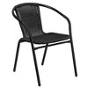 MOEPISY Set of 2 Rattan Outdoor Stacking Dining Chairs Black - 4 of 4