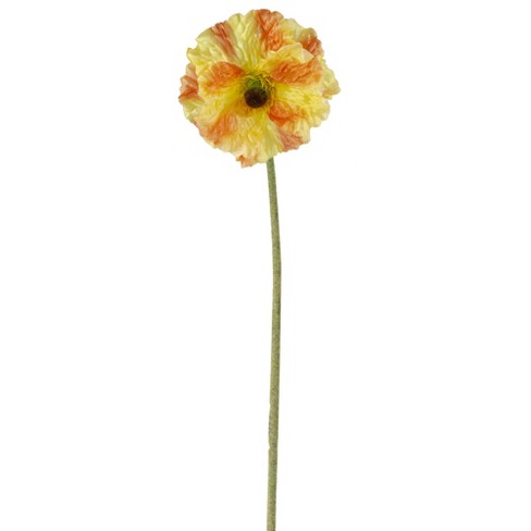 Northlight 34 Orange Poppy Flower Artificial Spring Crafting Stem : Target