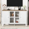 Dexmalle 47.2'' Retro TV Stand for TVs up to 43 Inches with Glass Cabinet Doors and Anti-tip Device - 2 of 4
