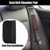 Unique Bargains Universal Seat Belt Shoulder Pad Car Safety Strap Covers Neck Mat for Comfortable Driving Faux Leather Hole 9.65"x2.56" 2 Pcs - 2 of 4