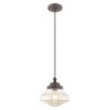 Livex Lighting Art Glass 1 - Light Pendant in  English Bronze - 3 of 4