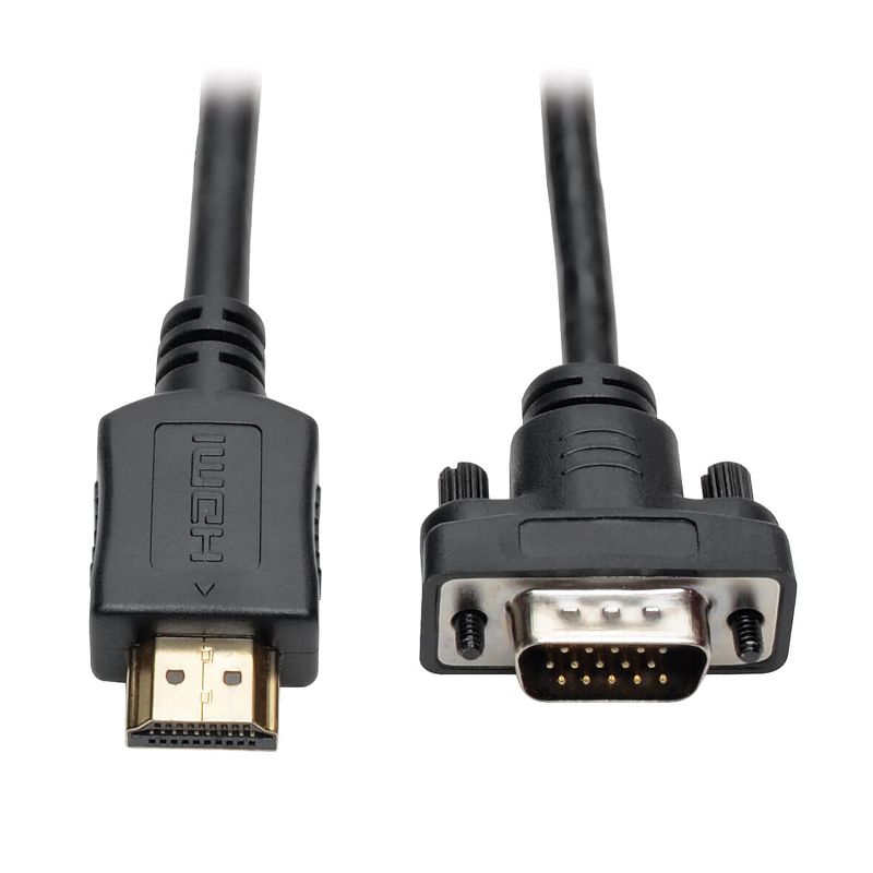 Tripp Lite HDMI® to Low-Profile HD15 VGA M/M Active Adapter Cable, 6-Ft., 1 of 9