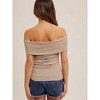 Women's Off The Shoulder Ruched Top - Hem & Thread - 3 of 4