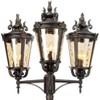 John Timberland Mediterranean Outdoor Post Light Street Lantern 3 Light Veranda Bronze 100" Clear Hammered Glass for Exterior Yard - image 3 of 4