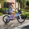 Gymax Kids Bike for Boys & Girls Aged 4-8 Years Old 16"/18" Children Bicycle Training Wheels Handlebar Basket Toddler Balance Bike Blue - 2 of 4