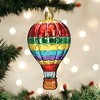 Old World Christmas Blown Glass Ornament for Christmas Tree, Vibrant Hot Air Balloon - 2 of 4