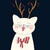 Men's Design By Humans Christmas cat By Rasheb Tank Top - 2 of 3