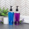 Cornucopia Brands 8oz Clear Oval Plastic Lotion Pump Borttles 8pk; Empty Containers w/ Black Pump Dispensers - 2 of 4