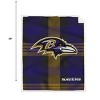 NFL Baltimore Ravens Plaid Steel Royal Plush Faux Shearling Blanket - 3 of 3