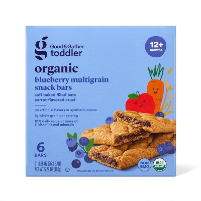 Organic Toddler Snack Bar 25Gm 6ct - Blueberry & Carrot - Good & Gather™