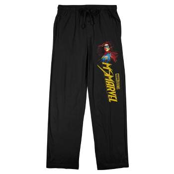 Ms. Marvel Painter Splatter Ms. Marvel Men's Black Sleep Pajama Pants