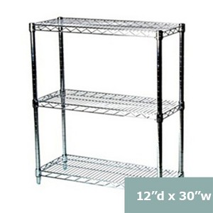 Shelving.com Chrome Wire Shelving with 3 Tier Shelves - - 1 of 3