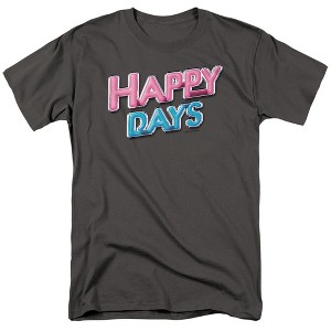 Happy Days Happy Days Logo Adult T-Shirt Charcoal - 1 of 4
